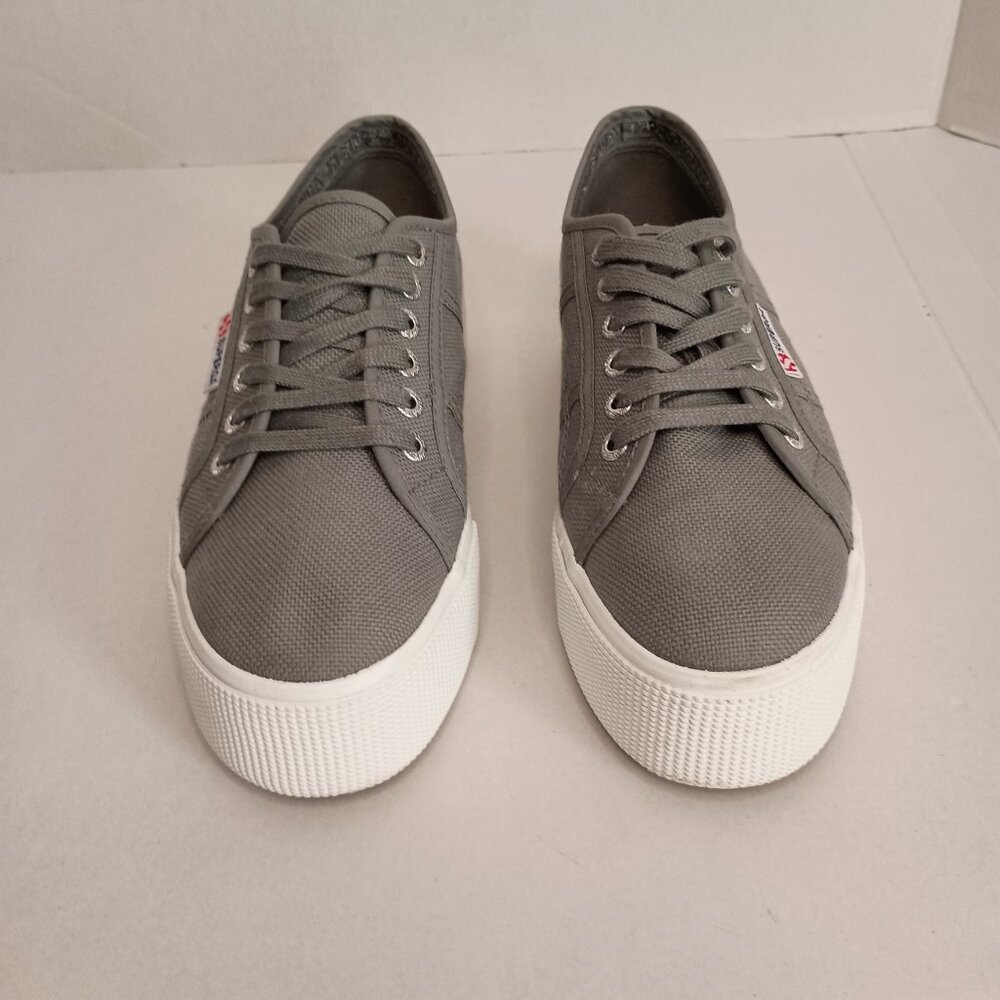 Superga Gray 2 Inch Platform Sneakers Excellent Women’s Size 8 - Picture 5 of 12